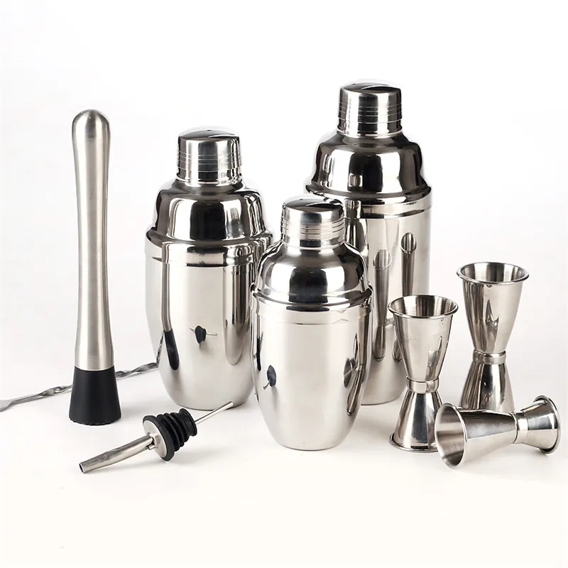 

Stainless Steel Cocktail Shaker Set Whisk Martini Boston Shaker For Bartender Drink Party Bar Cocktail Shaker Tools 550ML 750ML