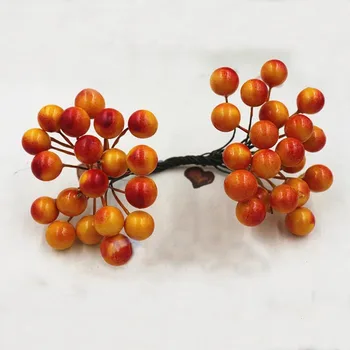 

200PCS(400 Berries)Double Tip Mini Imitation Pomegranates Artificial Pip Berry,Decorative Fruit Arrangements,Wedding Decorations