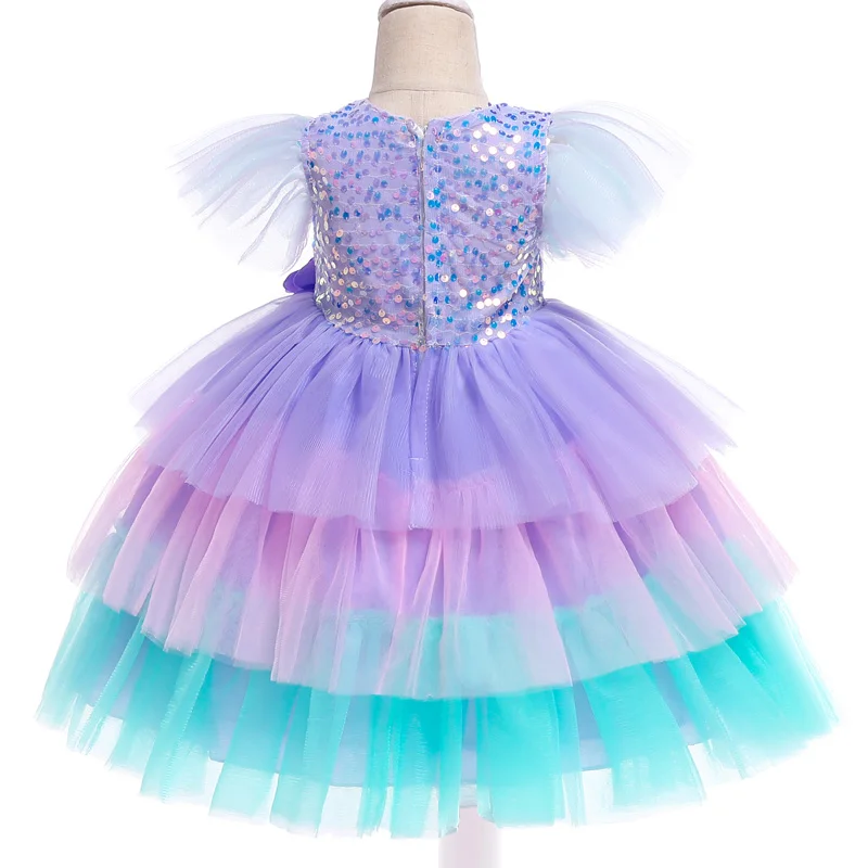 Г. Летнее платье-пачка принцессы с блестками для маленьких девочек свадебное платье для девочек с цветочным рисунком Детские праздничные платья для девочек, костюм От 1 до 5 лет