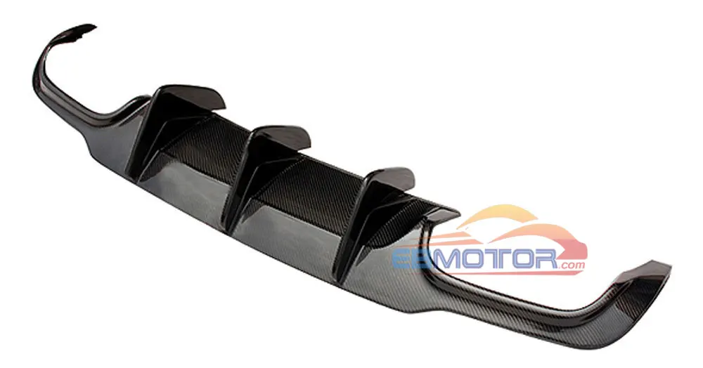 BIG FINS REAL CARBON FIBER REAR LIP DIFFUSER for Benz W204 C63 AMG 11-14 6