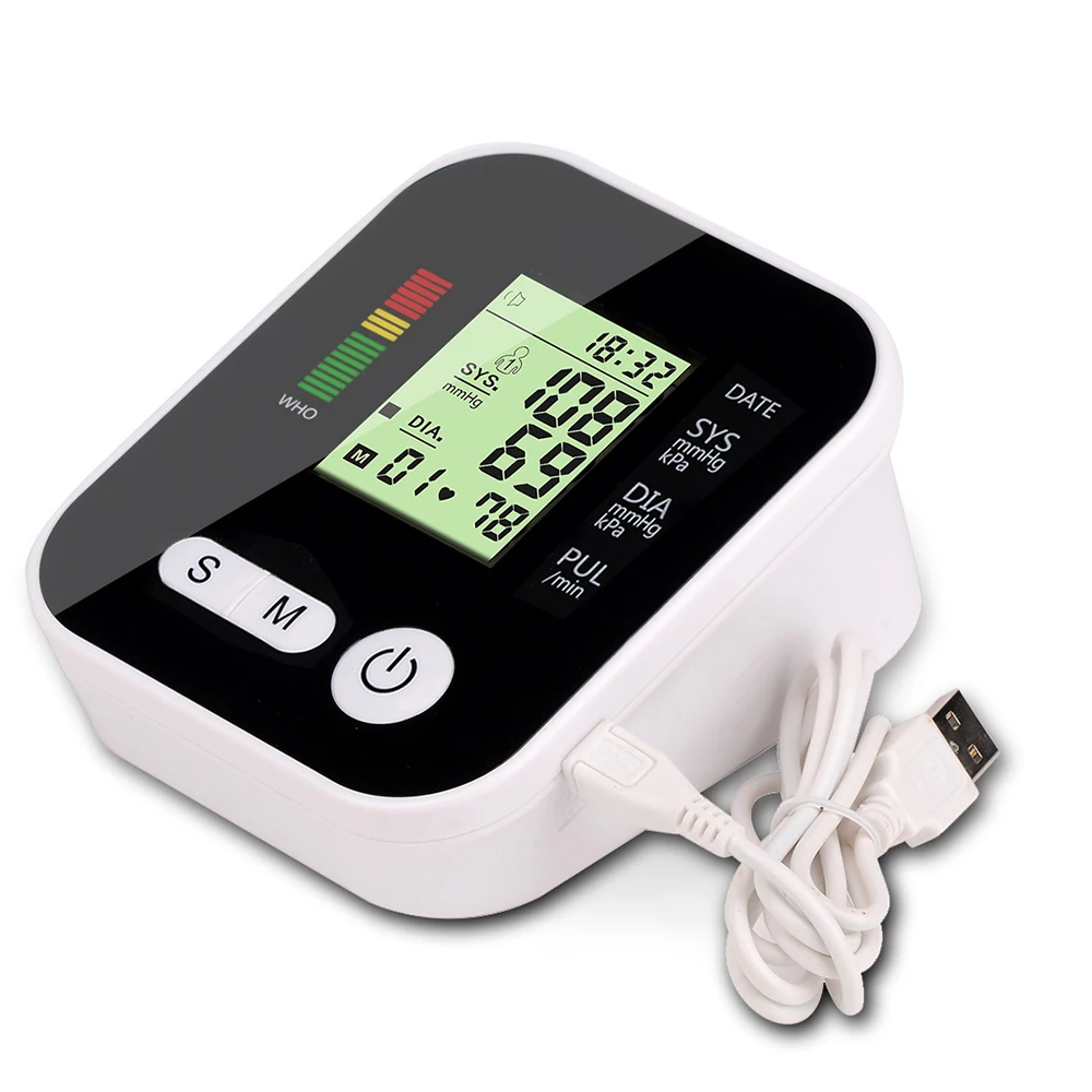 Automatic Blood Pressure Monitor LCD Digital Tonometer Meter Medical Equipment Measuring Blood Pressure And Pulse Rate