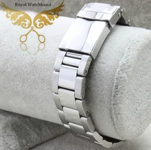 Watch band 20mm Strap Silver Stainless Steel Watch Band Bracelets Curved end men’s watch women watches Free Shipping
