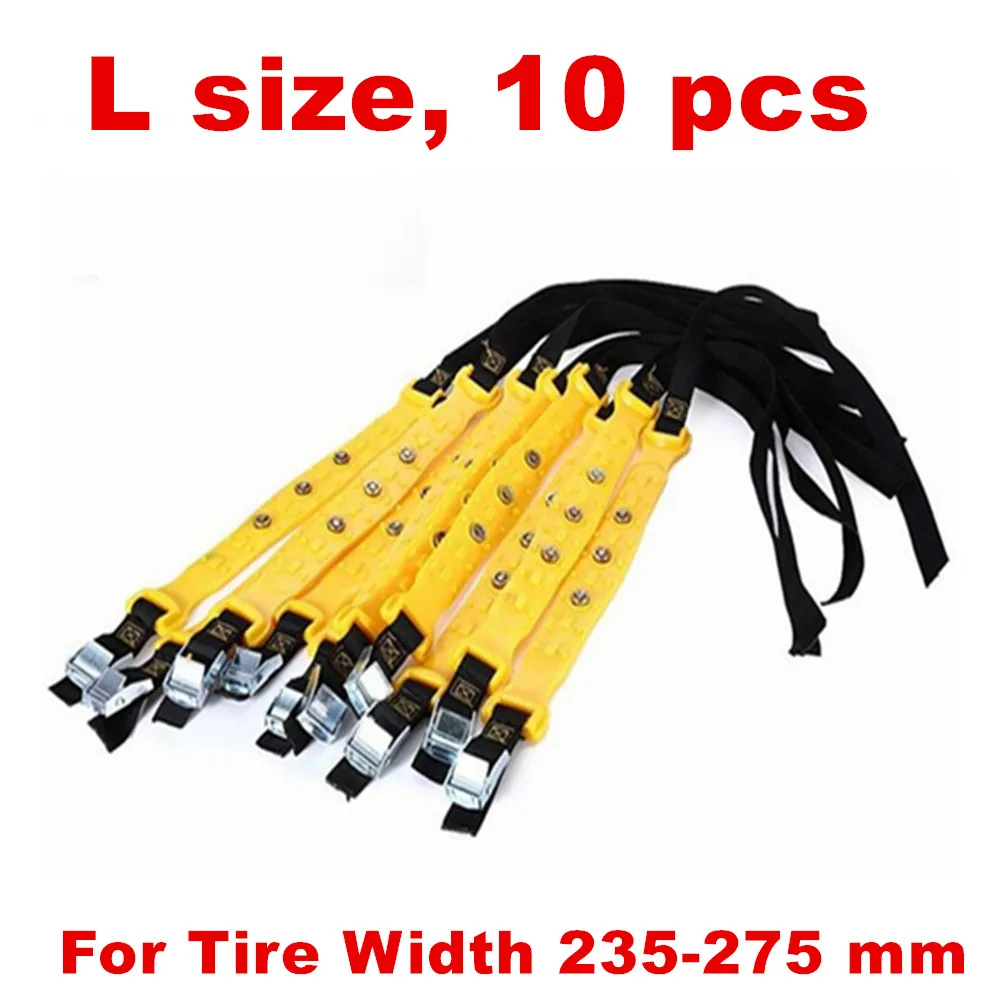 10PCS Auto Tire Snow Chains Anti-Skip Belt Safe Driving For Snow Ice Sand Muddy Offroad For Most Car SUV VAN Wheel 10PCS Auto Tire Snow Chains Anti-Skip Belt Safe Driving For Snow Ice Sand Muddy Offroad For Most Car SUV VAN Wheel