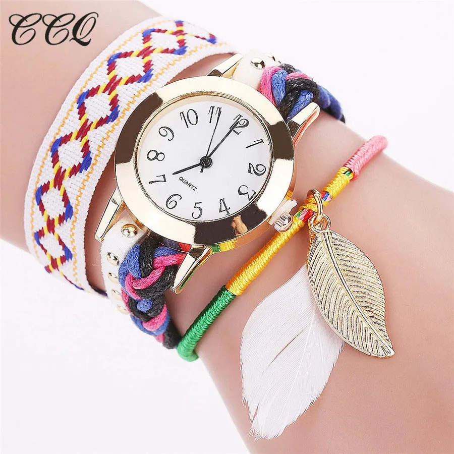 

CCQ Fashion Women Multicolor Wrist Watches Ladies Bohemian Style Bracelet Watch Quartz Watch Relogio Feminino Drop Shipping