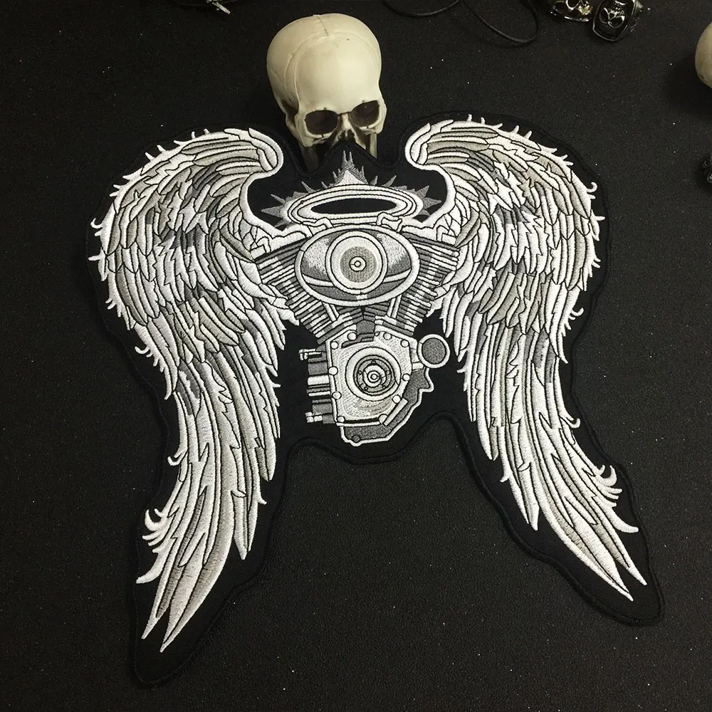 Iron On Patch Embroidered Applique Sewing Label punk biker Patches Clothes Stickers Apparel Accessories Badge | Дом и сад