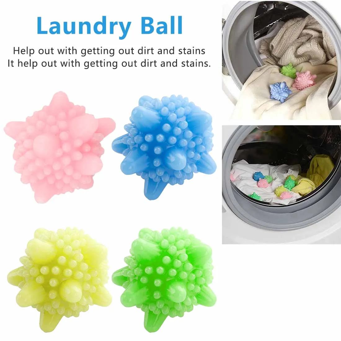 

Color Reusable Sanitary Wash Laundry Ball Washing Machine Cleaning Remove Stains Clothes