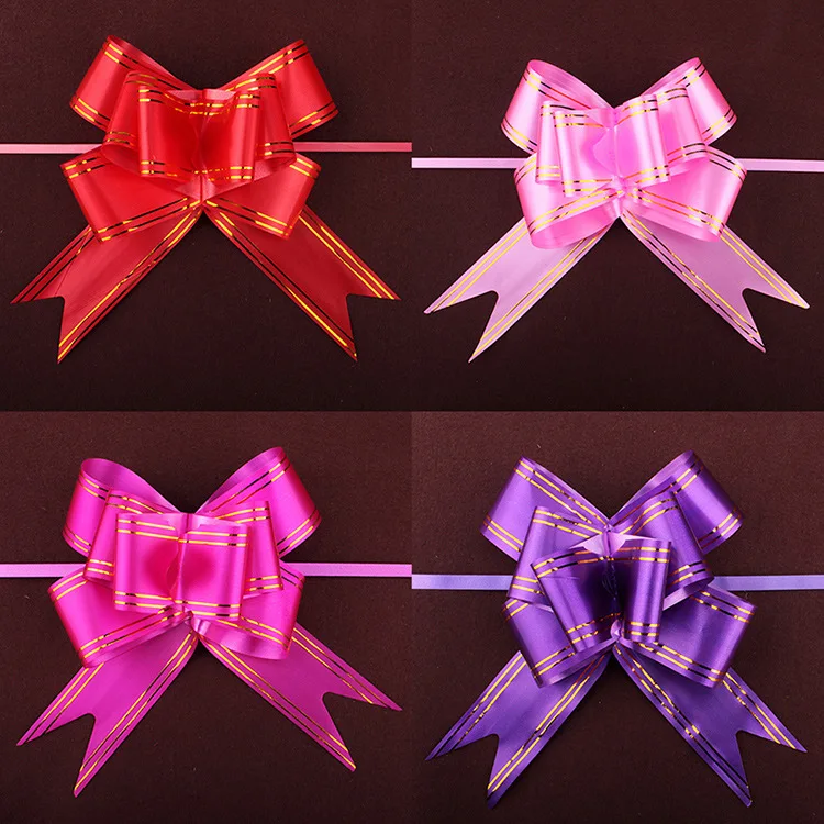 

10pcs Length 70*4.8cm Ribbon Pull Bow artificial flower Cheerleader flowers home wedding party New Hot Christmas Gift