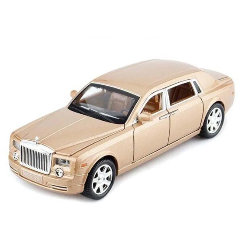 

2 Colors 1:24 Scale 20.5CM Rolls-Royce Phantom with Sound&light Pullback Model Diecast Car Mini Toys Collection Children Gifts