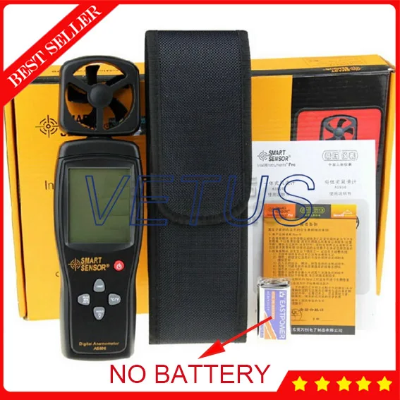 

AS806 Handheld Digital Wind Vane Anemometer with Portable digital Wind anemometer wind speed meter flow meters