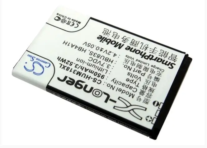 Аккумулятор Cameron Sino 950 мАч для AT&T GoPhone U2800A HUAWEI HWM636 METROPCS M318 M635 HB4A1H HBU83S|Аккумуляторы
