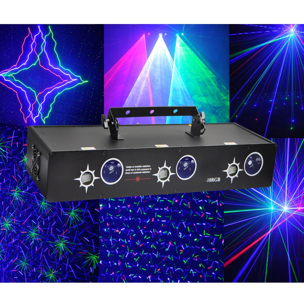 6 Ports 4 In 1 Multi Effects 810mw Rgb Laser Stage Lighting System For