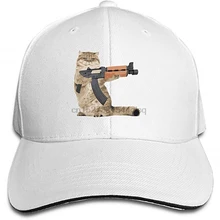 Snapback Кепки пистолет Cat Flat Bill Шапки Регулируемый Бейсбол Кепки s для Men_Women