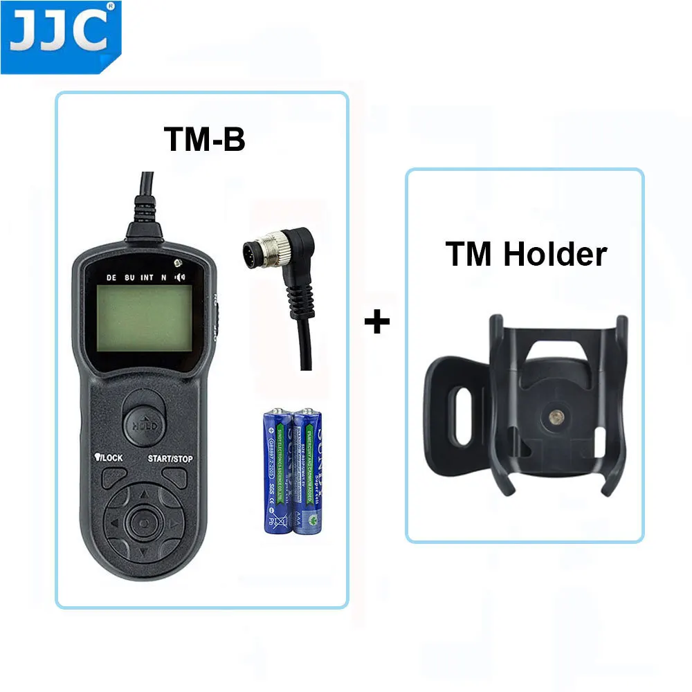 JJC мульти-Функция пульт дистанционного управления с кабелем для спуска затвора держатель проводной таймер с пультом дистанционного Управление для NIKON D7500/D7000/D750/D5500/P7800/D610/D600 - Цвет: TM-B