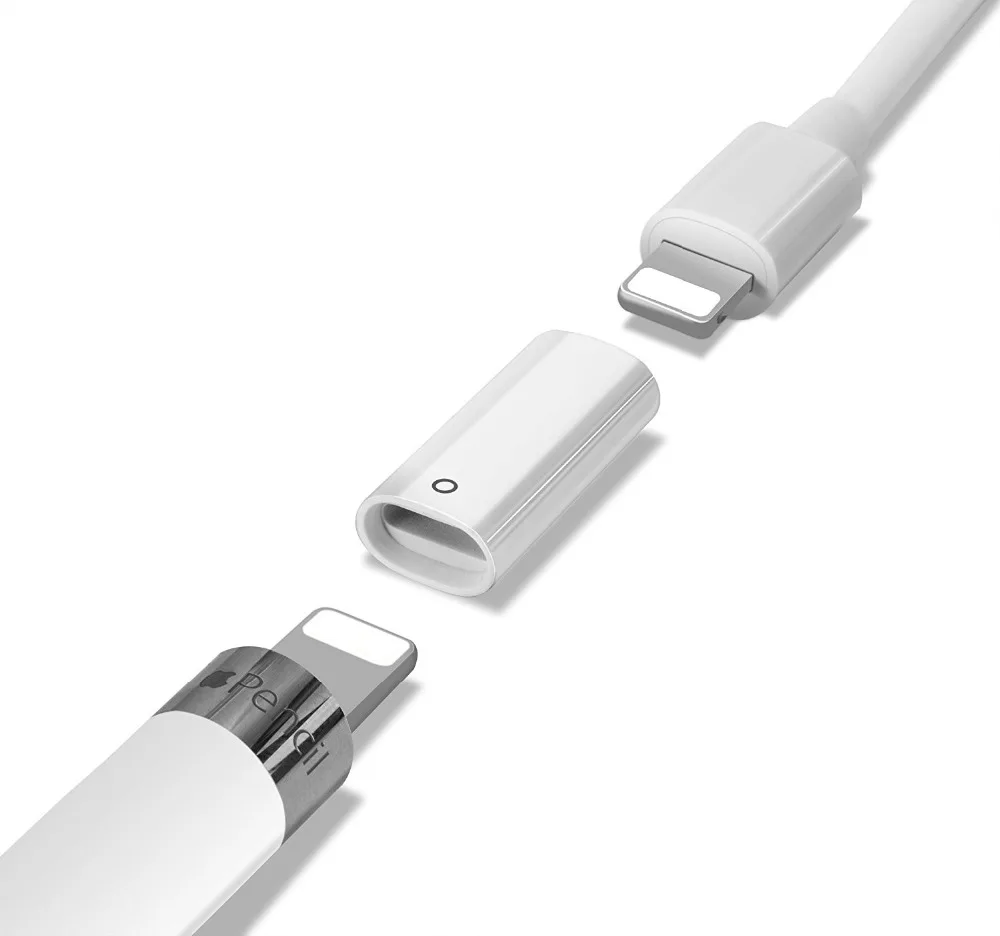 1 шт. белый разъем для Apple Pencil Lightning Кабель, адаптер для зарядки и троса для iPad Pro разъем для женщин и женщин