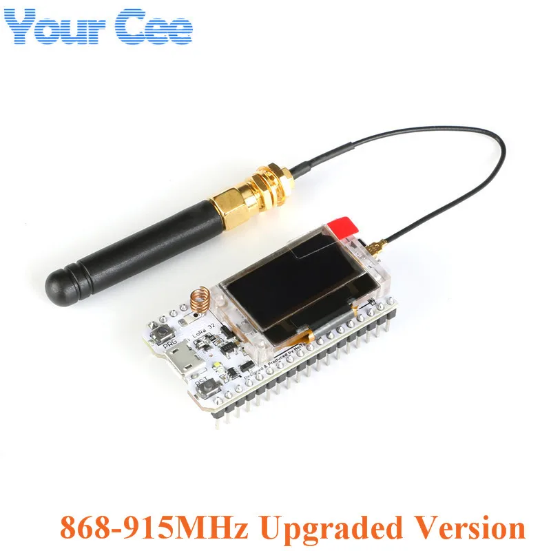 

868MHz/915MHz LoRa ESP32 Oled Wifi SX1276 Module IOT with Antenna For Arduino Electronic diy kit pcb New Version 2018