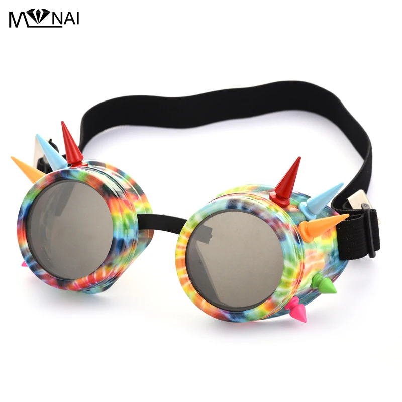 

Vintage Colorful Goggles Eyewear Steampunk Goggles Glasses Welding Gothic Rivets Cosplay Goggles Photography Accessories