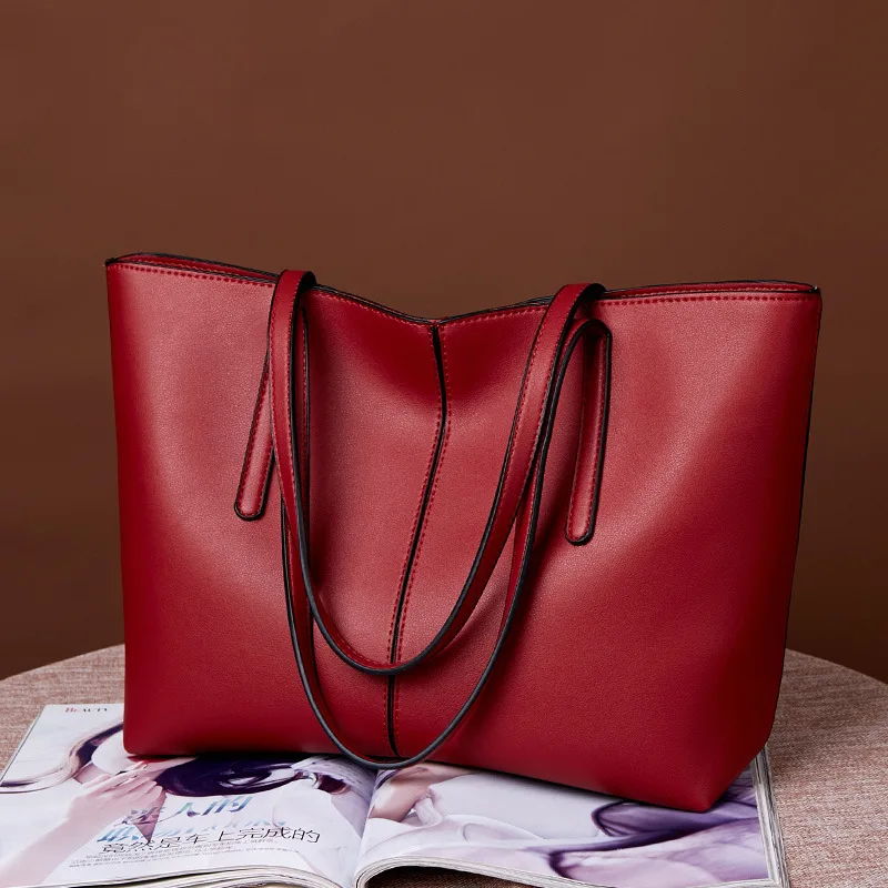

2019 New Women's bag stylish minimalist hundred large capacity tot bag handheld single shoulder lady shoulder bag