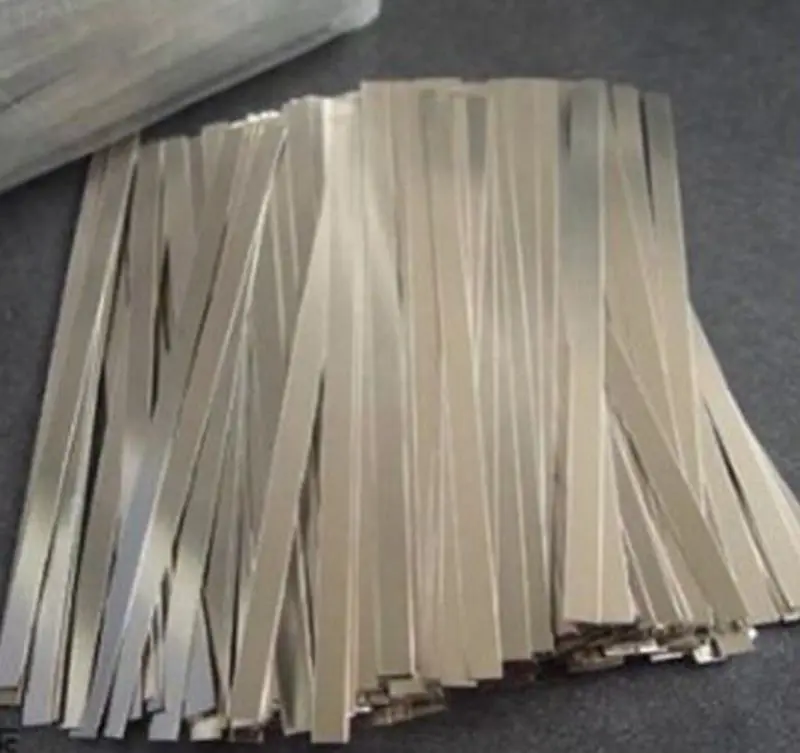 500pcs 0.1 x 8 100mm Nickel Plated Steel Strap Strip Sheets for battery spot welding machine Welder Equipment | Инструменты