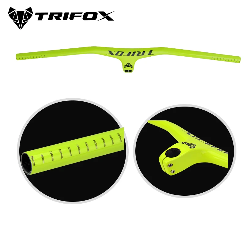 TRIFOX Full Carbon MTB руль 17 градусов горный велосипед подъемный со стволом 80/90/100 мм UD