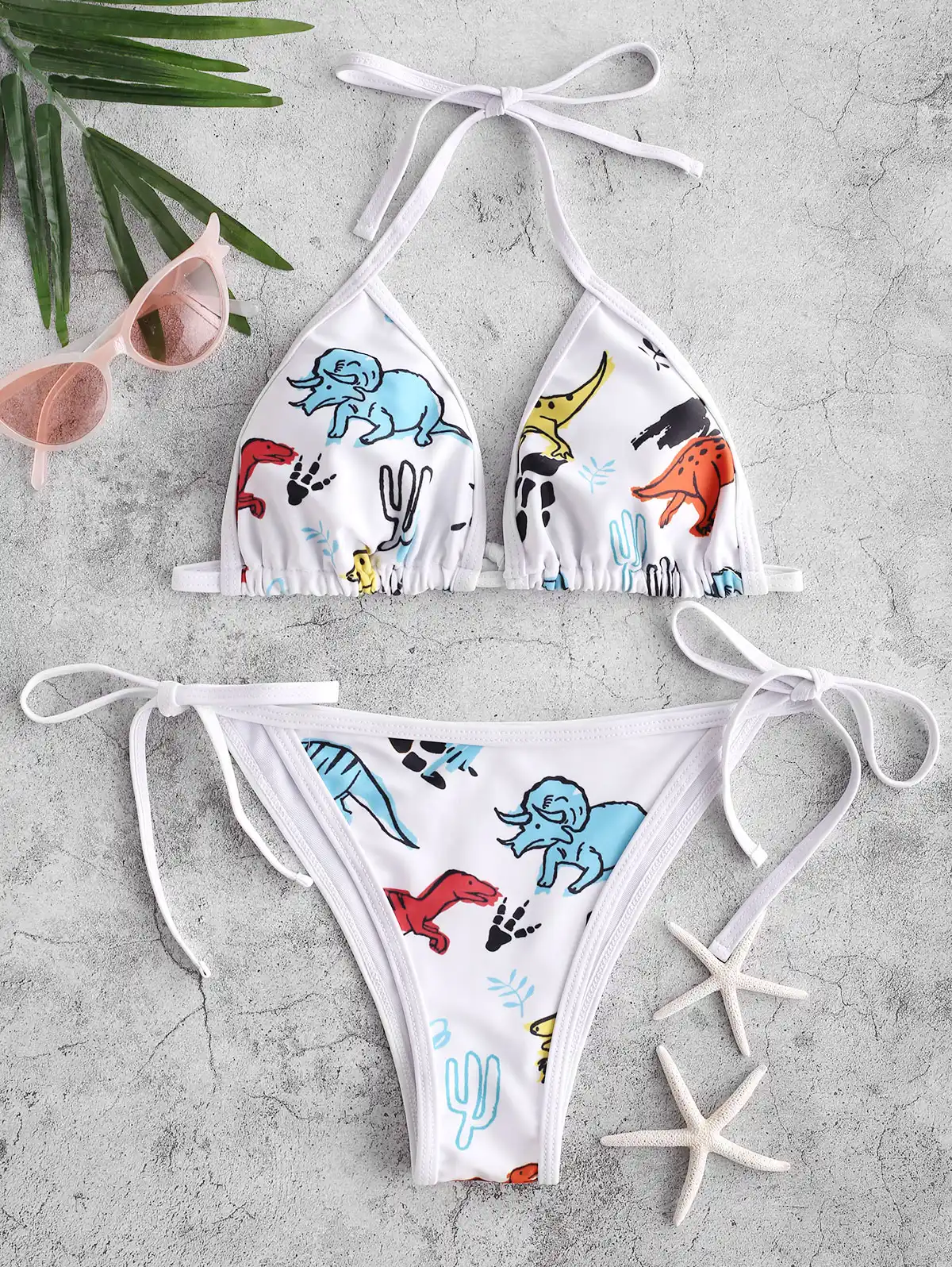 dinosaur high waisted bikini