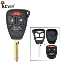 KEYECU 1x/2x para Chrysler Sebring PT Cruiser Durango FCC: KOBDT04A Substituição Y160 4 Botões do Controle Remoto Chave Shell Caso Fob Lâmina