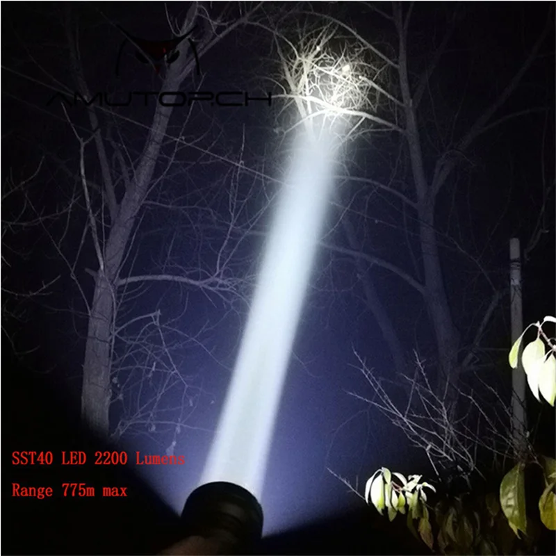 Фонарик Amutorch TC500 портативный светодиодный двойной фонарь высокой яркости 2200LM