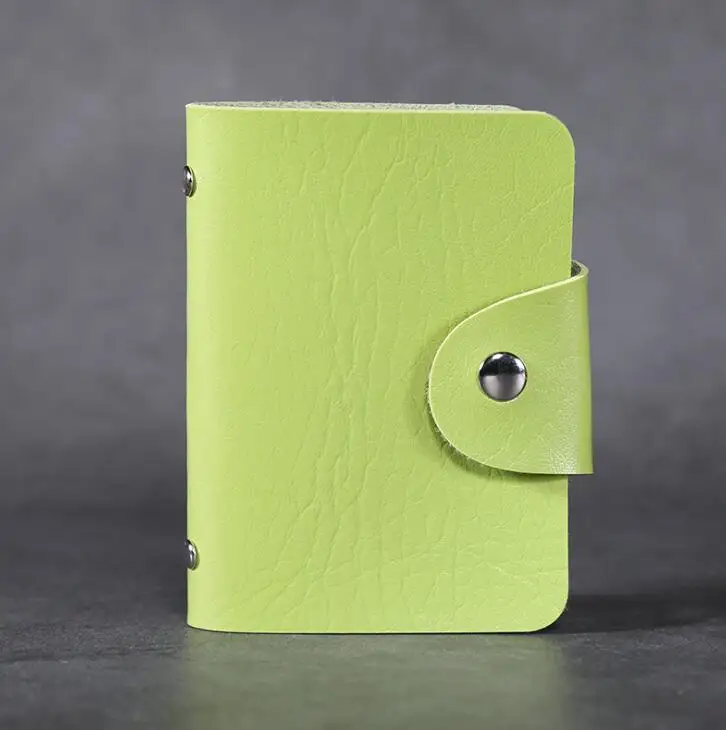 Горячая распродажа мужской женский Чехол-бумажник для карт визитные сумки Держатель для кредитных карт бизнес-пакет - Цвет: Green
