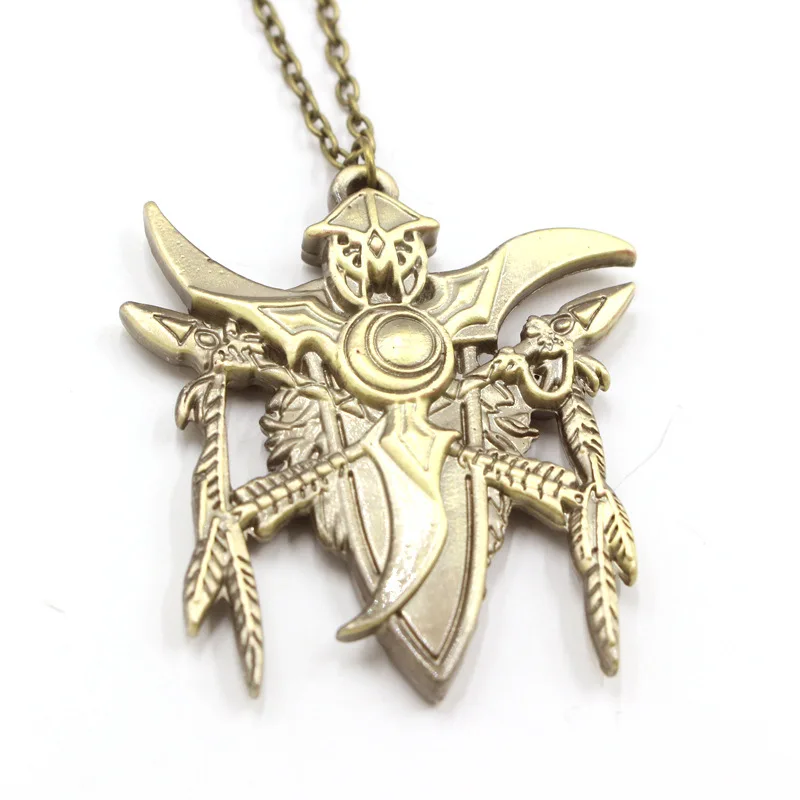 Модный готический панк World of Warcraft WoW Night Elf значок Ожерелье Подвеска Античная