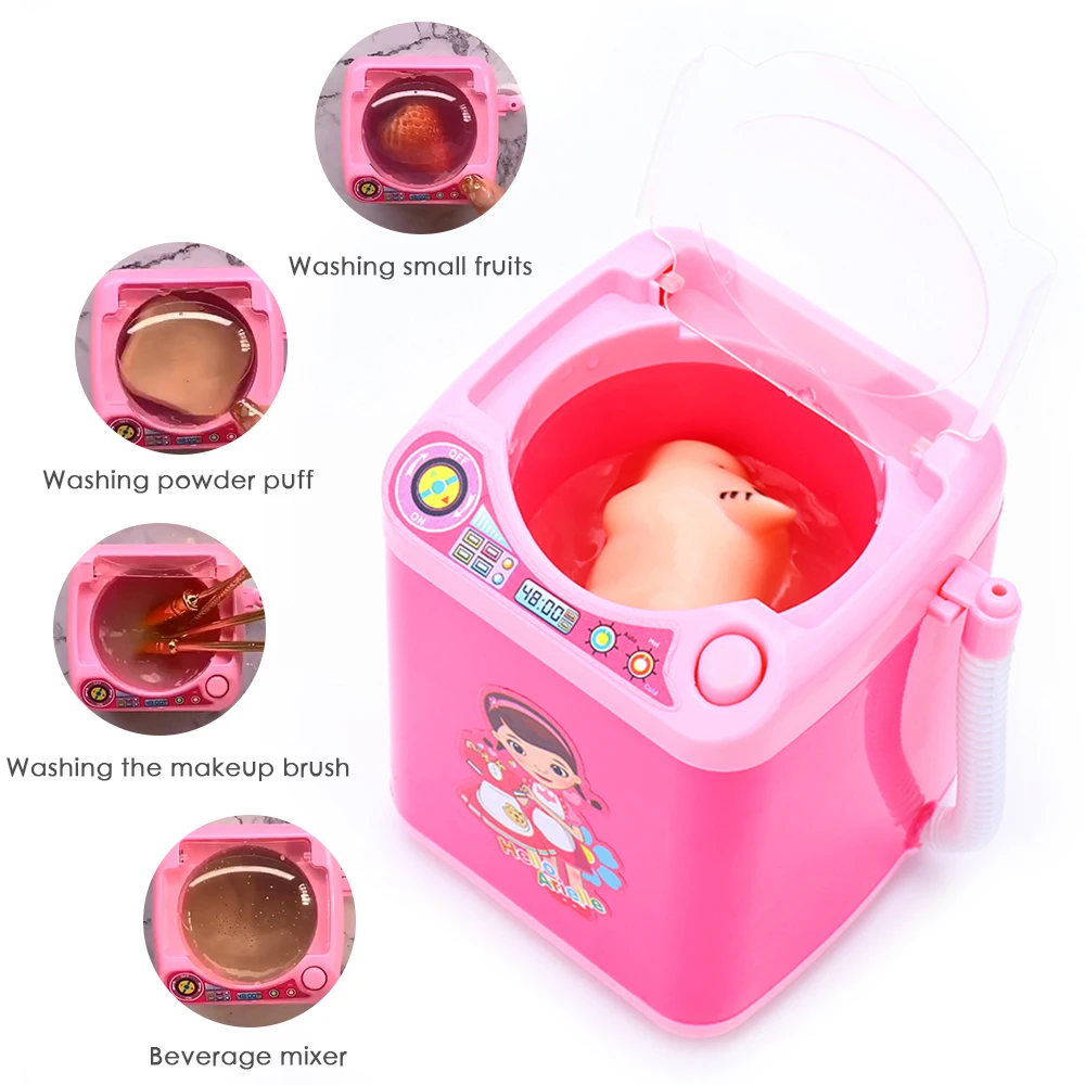 

Mini Multifunction Washing Machine Dollhouse Furniture Pretend Toys Very Efficient Useful For Wash Eyeshadow Brush Makeup Brushe