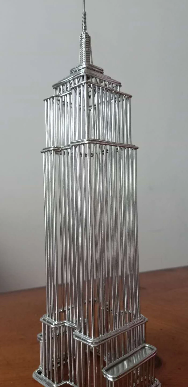 Steel Wire Model Doodles Destinations Empire State Building Architecture Replica Statue Card Holder and Award