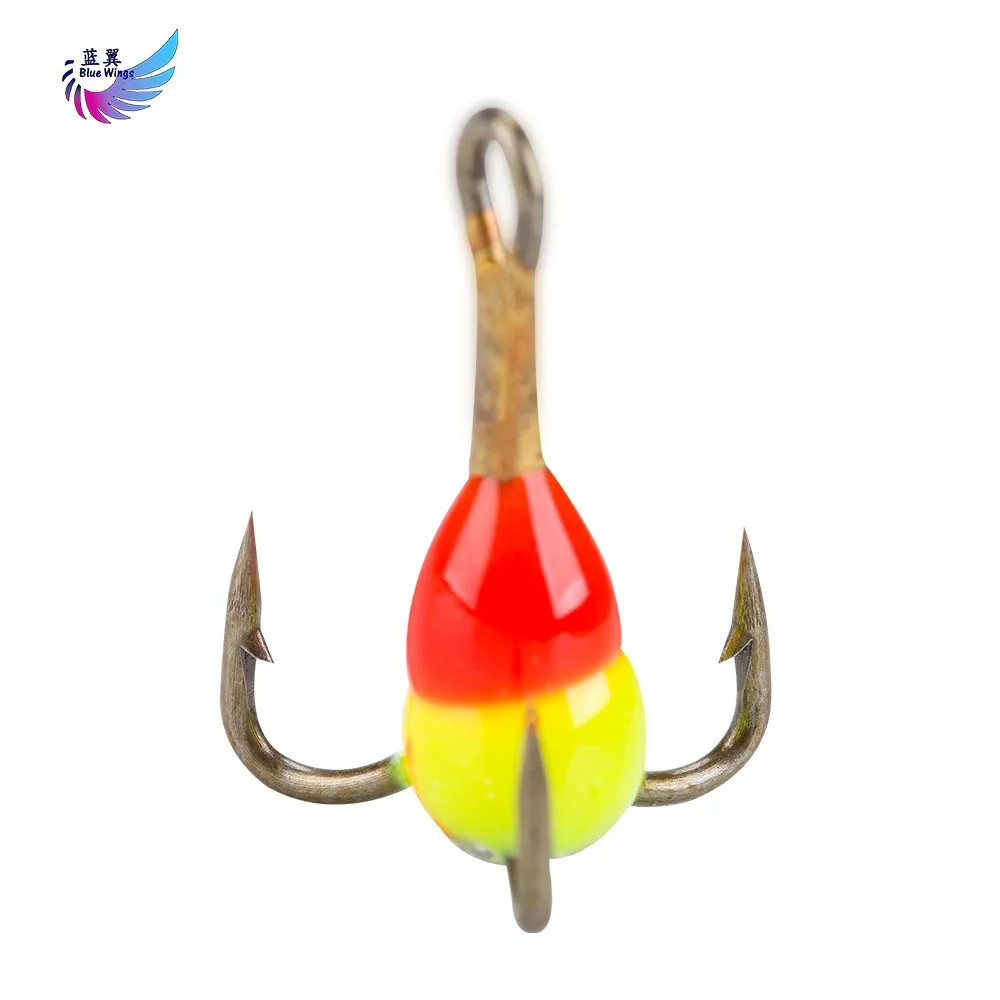 

Ice Fishing Treble Hook Lure High Carton Steel Three Hook Colorful Length 1.2-1.6cm 10~15pc/set for Different Size Jigger Tackle
