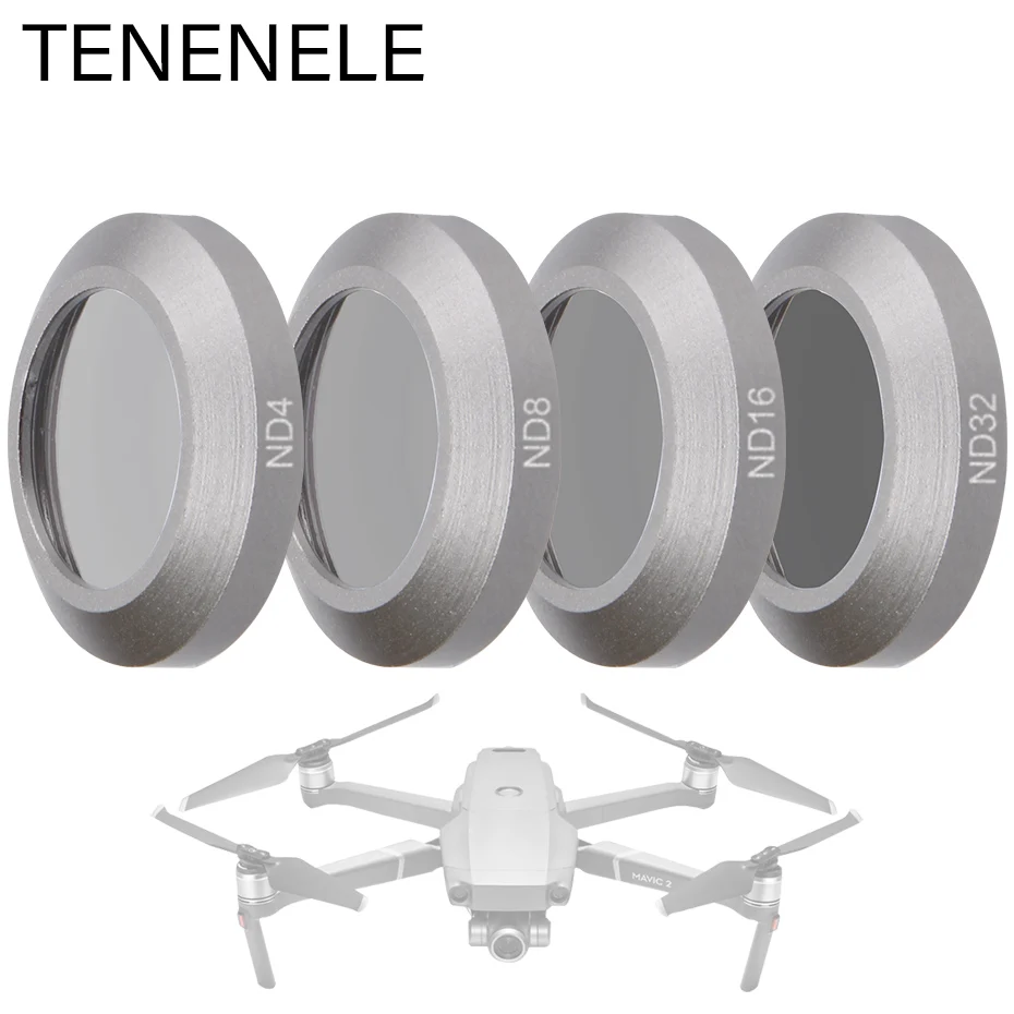 TENENELE фильтр для дрона фильтры камеры нейтральной плотности DJI Mavic 2 Zoom ND 4 8 16 32