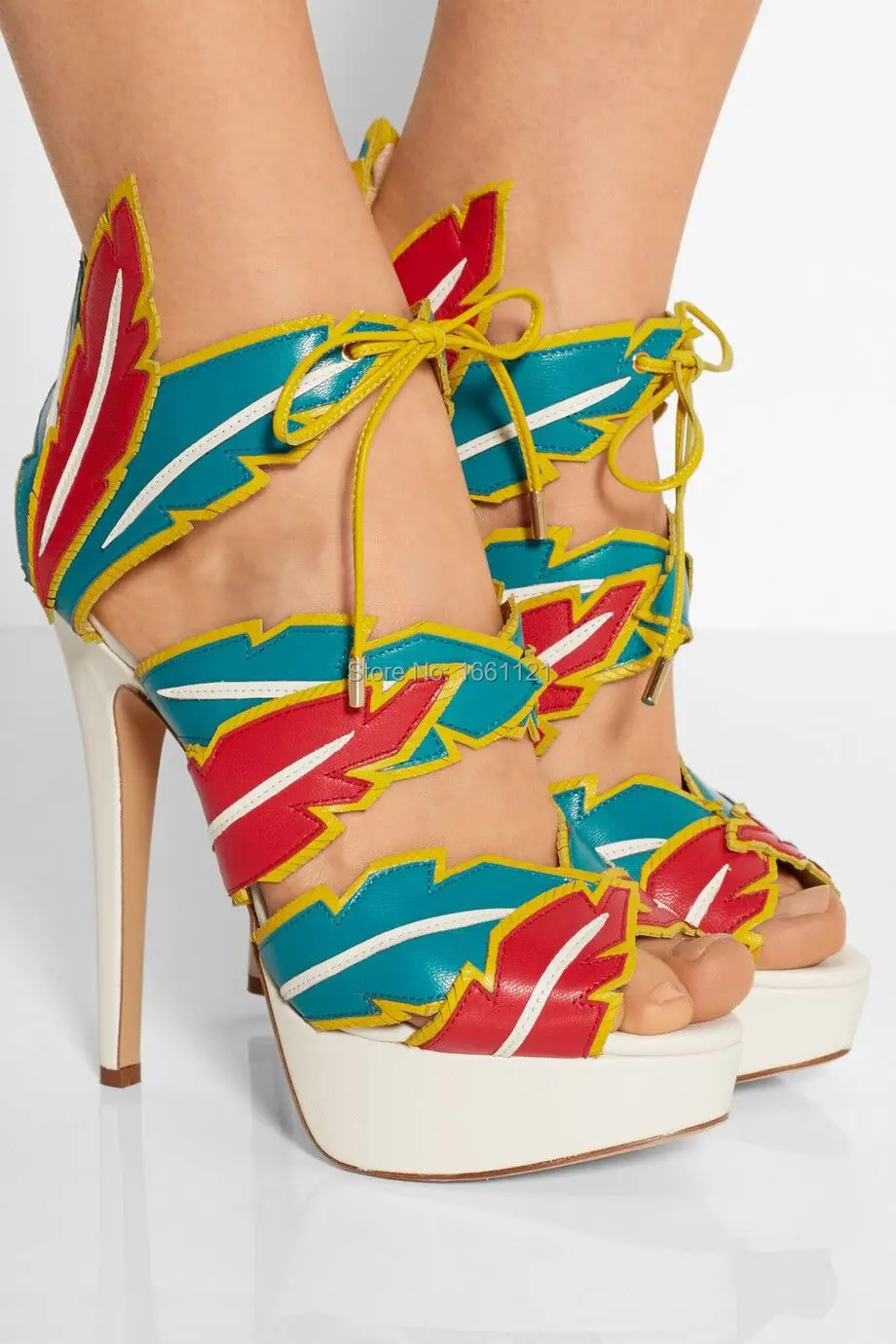 multi coloured stilettos