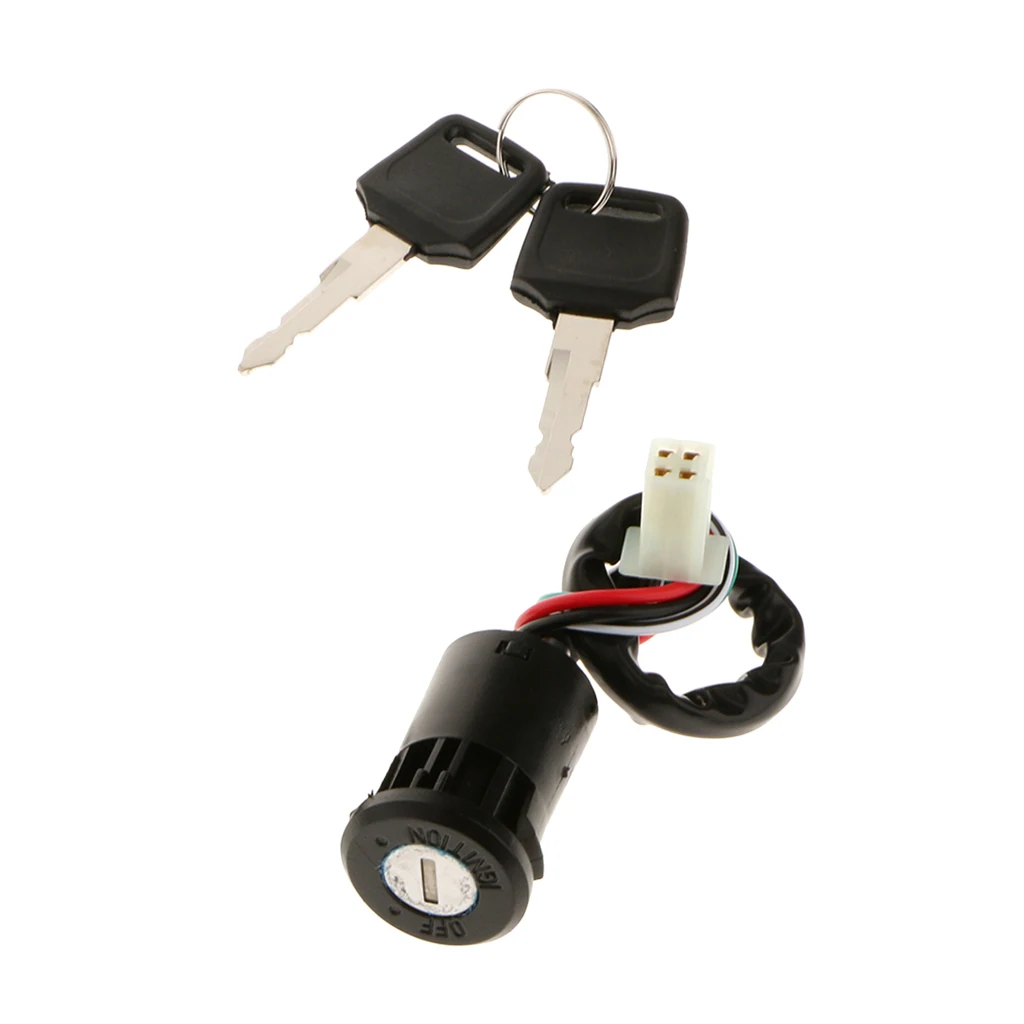 

Ignition Start Starter Switch Lock Key Switch for Motorcycle ATV Quad Dirt Bike Scooter with 26cm Cable 2 Keys