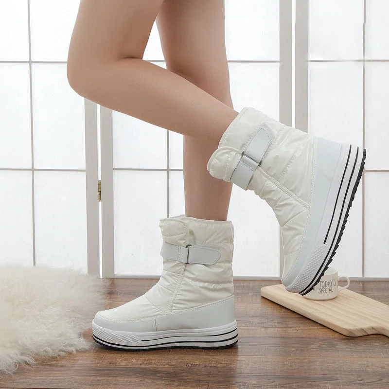 Cuculus/зимние ботинки; женские плюшевые теплые зимние ботинки; зимние полусапоги до середины икры для девочек; ботинки высокого качества; женская обувь; 1084