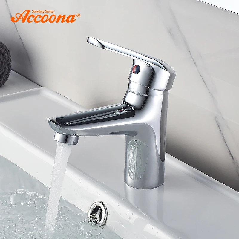 Günstig Accoona Becken Wasserhahn Heißes Und Kaltes Wasser Waschbecken Armaturen Mixer Single Griff Einzigen Loch Moderne Stil Wichtigsten Körper Kupfer A9668