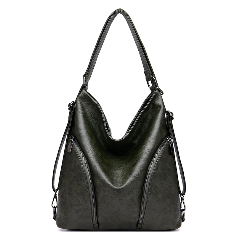 Женская сумка роскошного бренда многофункциональная винтажная женская сумка-мессенджер дизайнерские сумки через плечо сумки с верхней ручкой - Цвет: Green