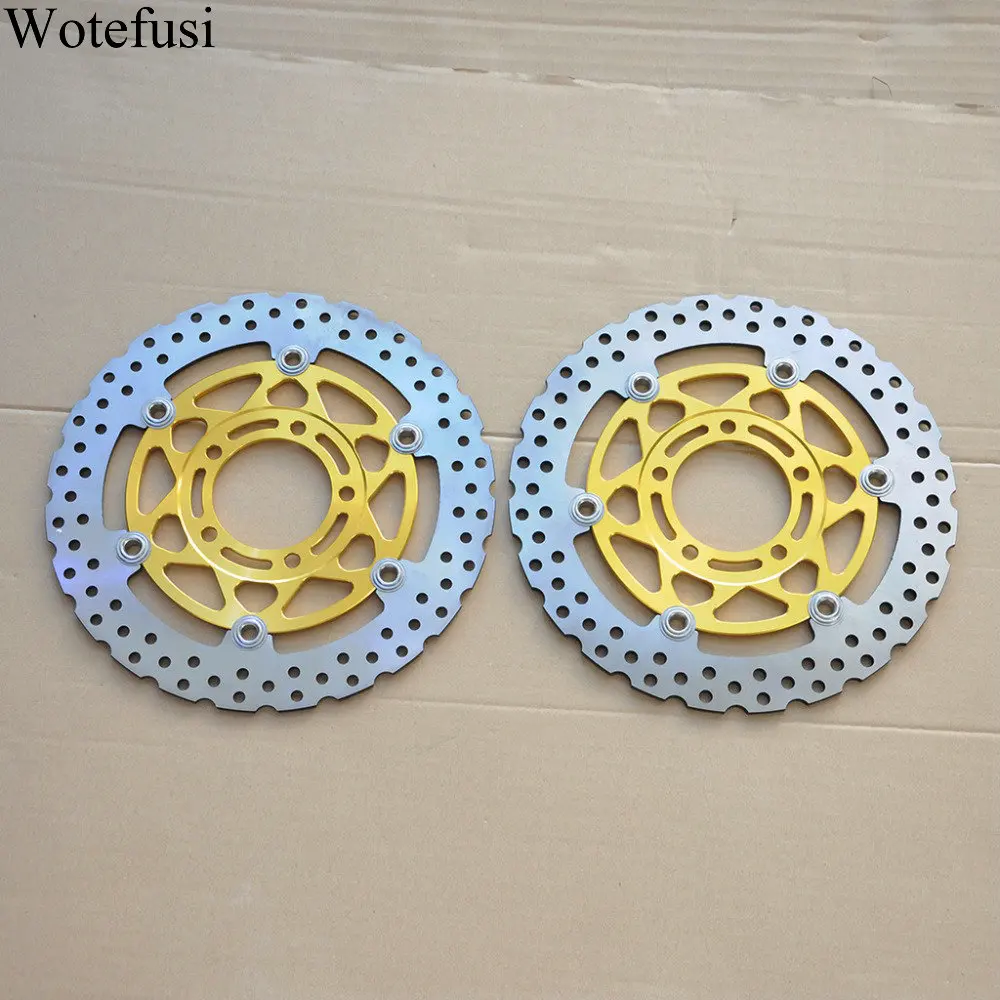 

Wotefusi Motorcycle Front Brake Disc Rotor Golden For Kawasaki ZX 6R 636 6RR ZX10R Z 1000 [MT119]