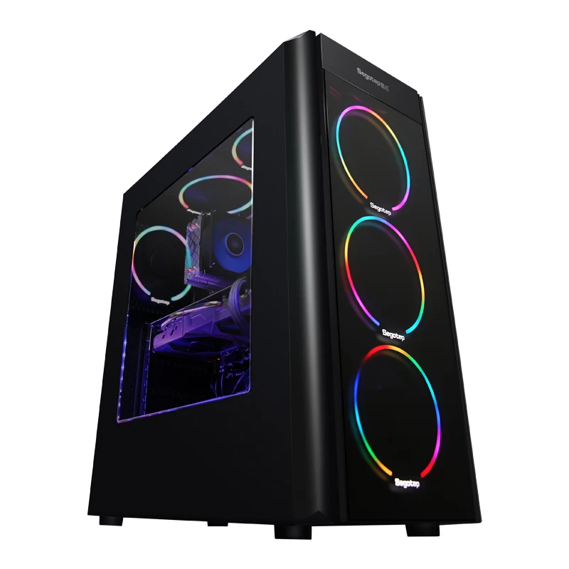 KOTIN S18 AMD Gaming Desktop PC AMD Ryzen 7 2700 GTX1060 6G Video 240GB SSD 8GB RAM 6 RGB Fans PUBG