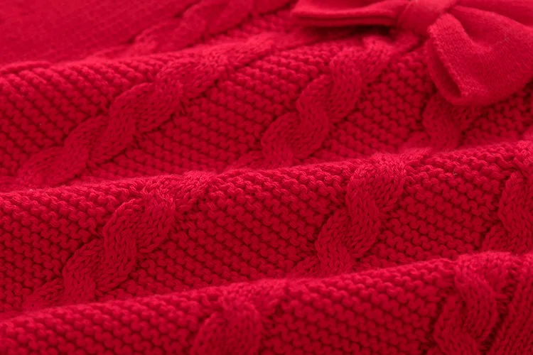 Roupas da Menina do Bebê Camisola com Capuz Vermelho com Arco para Crianças da Criança Iyeal Crianças Recém-nascidos Algodão Quente Veludo Malha Manto Meninas 15 High Quality Mamãe e Bebê