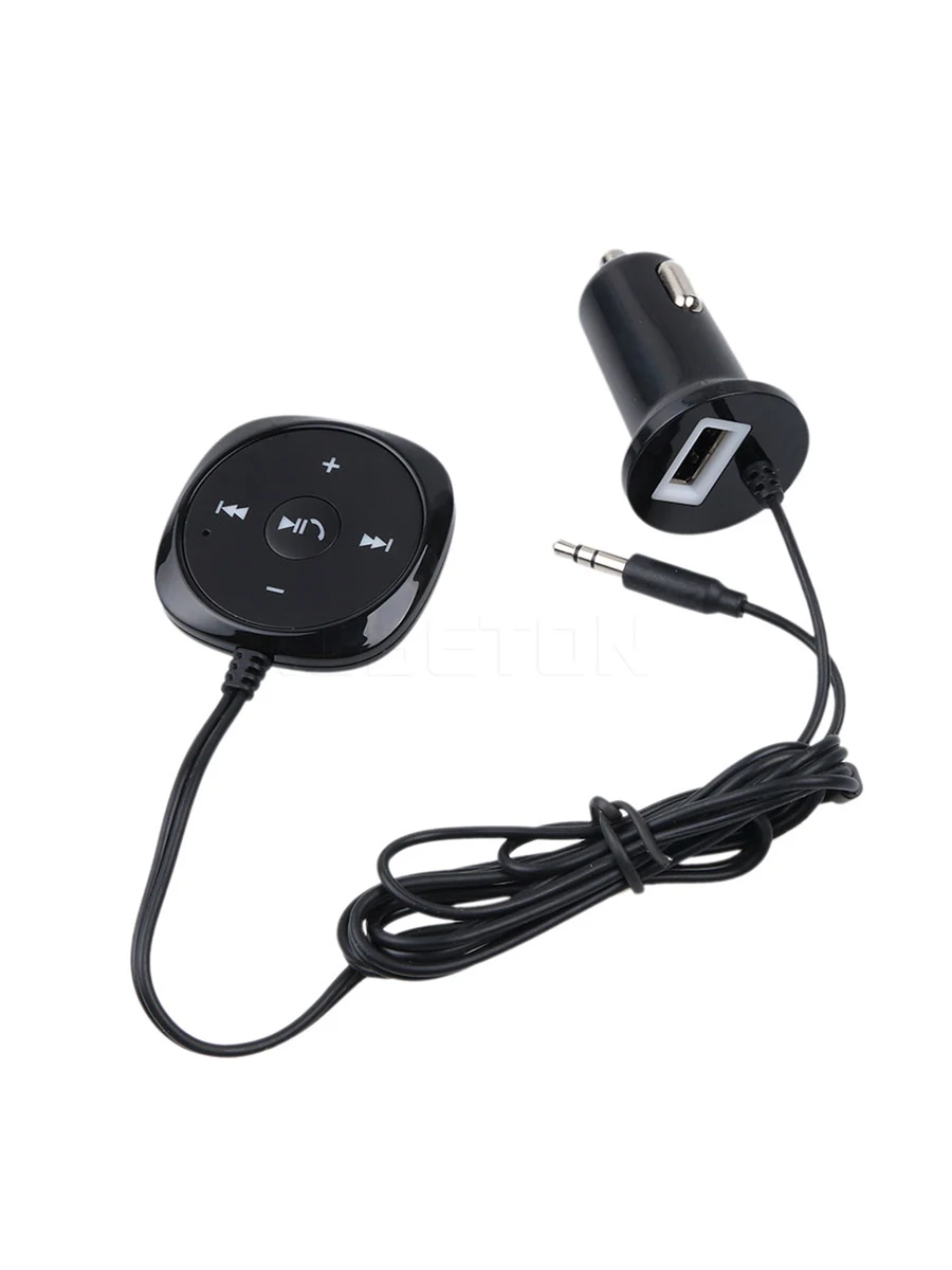 

kebidu Audio A2DP Adapter Music Receiver Hot Car Kit MP3 Player 3.5mm AUX Magnetic Base with 5V 2.1A USB Charger Good Stuff