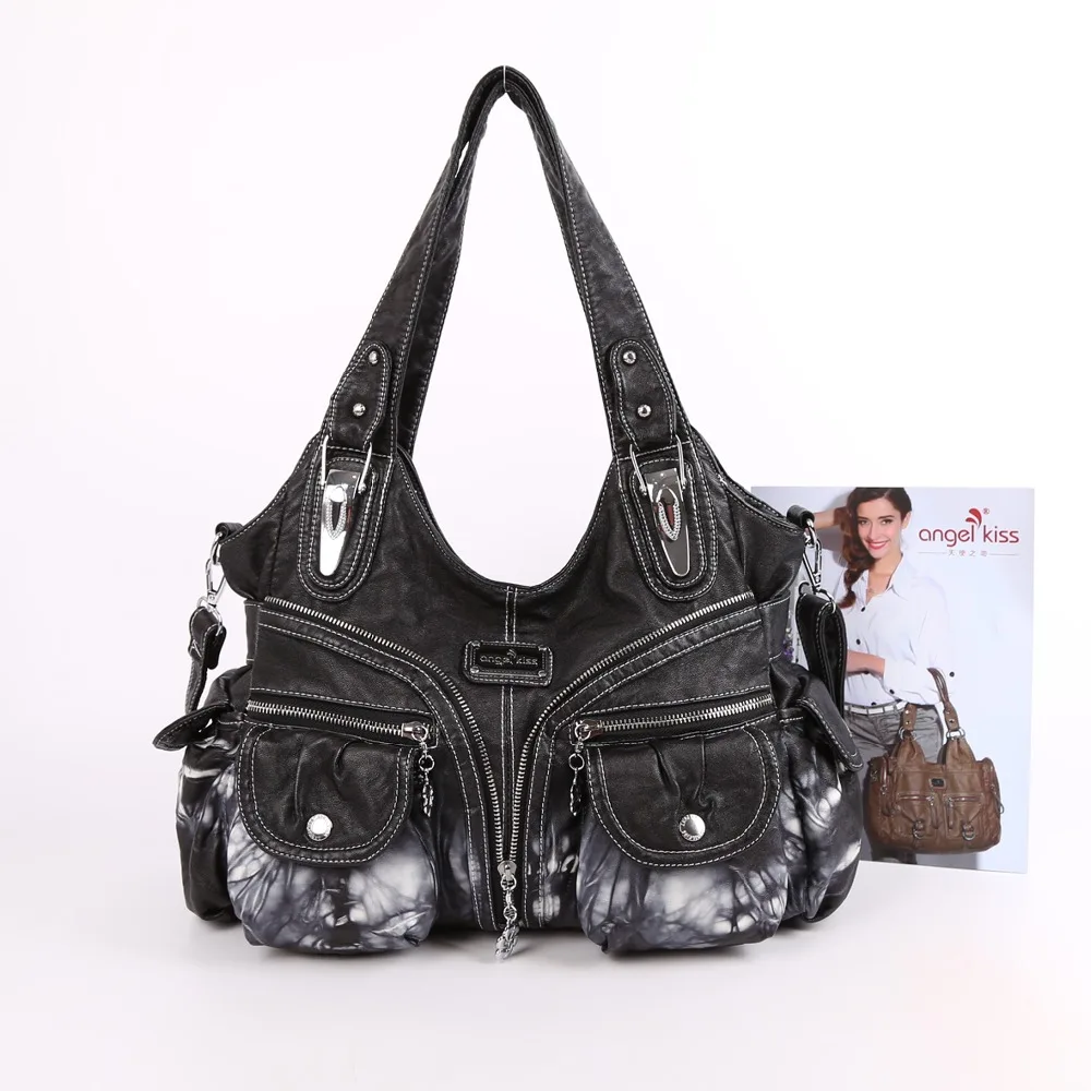 

High Quality NEW Styles Totes Bag Luxury Women Washed PU Leather Handbag For Women Autumn Winter