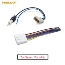 FEELDO 5 набор проигрыватель cd-дисков жгут стереопроводки антенна адаптер для Nissan/Infiniti запасная часть CD/DVD стерео# AM1647
