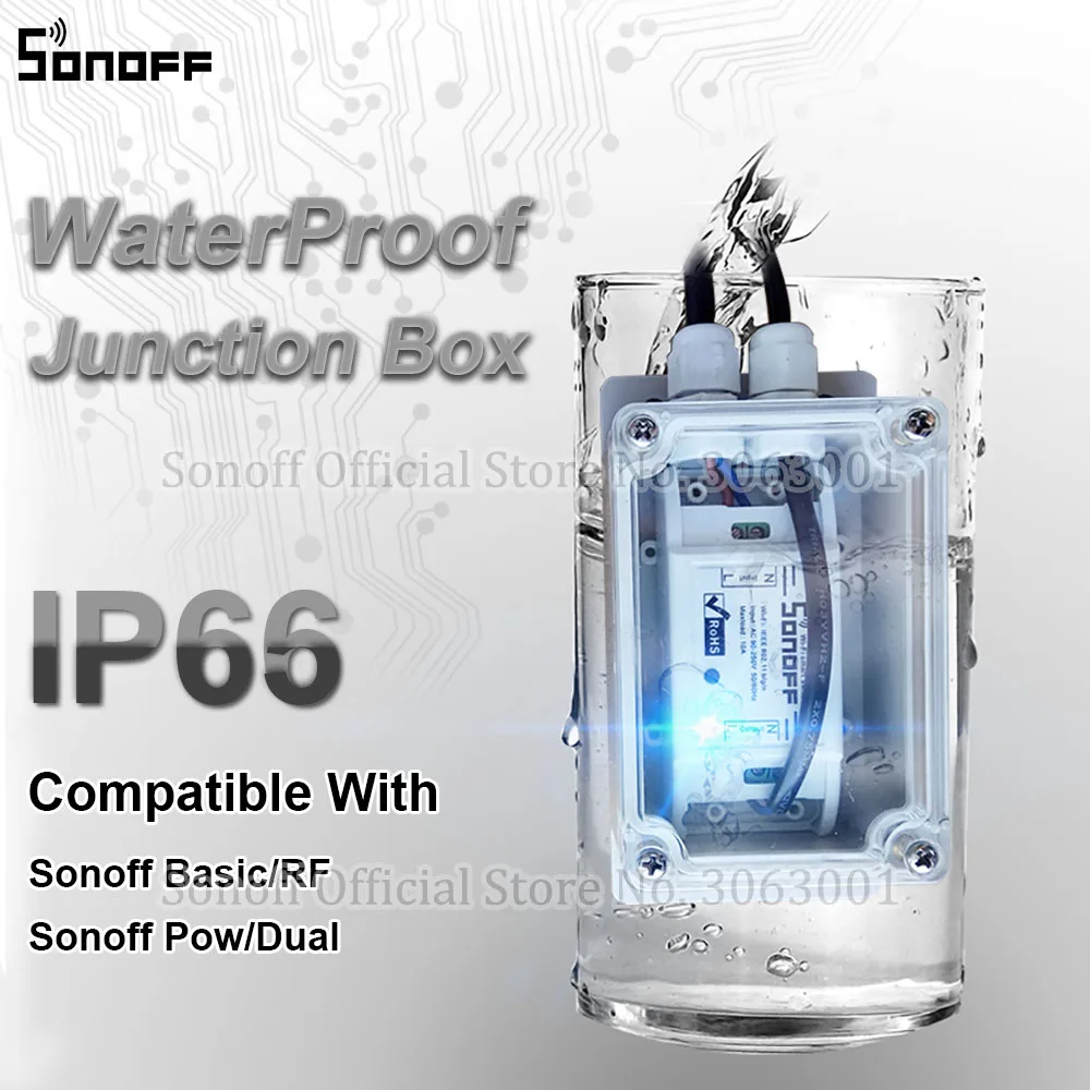 Водонепроницаемая распределительная коробка Sonoff IP66 водонепроницаемый чехол