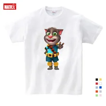 2019 Children's Favorite Games Can Speak Tom Cat Prints Boy T-shirt Summer Tom Cat and His Friends Cartoon T-shirt Free shipping