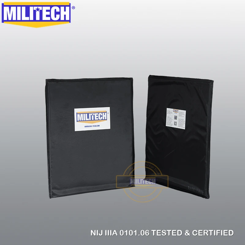 MILITECH Aramid баллистическая NIJ уровень IIIA 3A 11x14 и 5x8 две пары панель пуленепробиваемая пластина вставки корпус Броня мягкая Броня