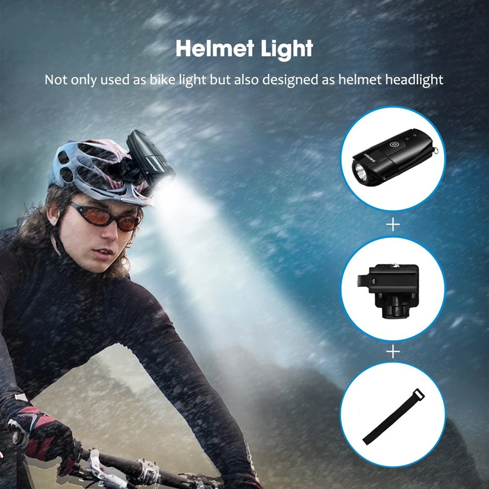 shenkey Bike Lights USB Rechargeable LED Bicycle Headlight 2000mAh//1000 Lume...