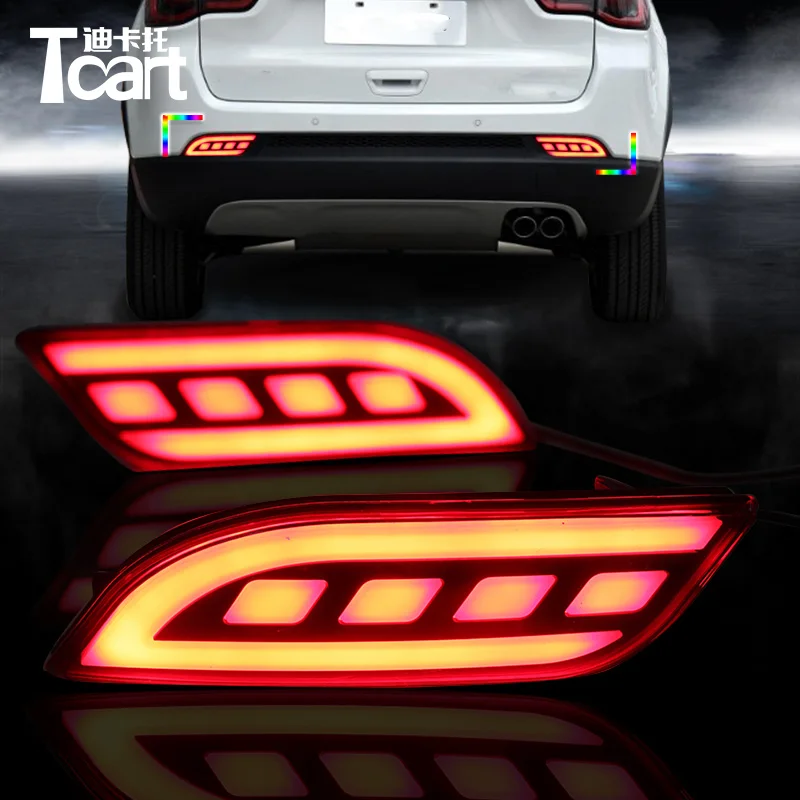 Tcart 1Set New Auto Led Tail Brake Lights Reflector Car LED Rear Bumper Light Fog font