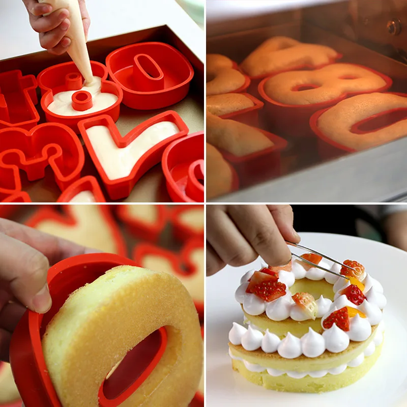 

3.5 Inch 0-9 10 Pcs Silicone Digital Cake Mold Decorating Tool DIY Numbers Shape Bakeware For Wedding Birthday Party