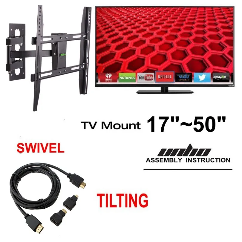 Articulating Tilt Swivel LED LCD Plasma TV Wall Mount 32 37 39 42 46 47 48 50 55